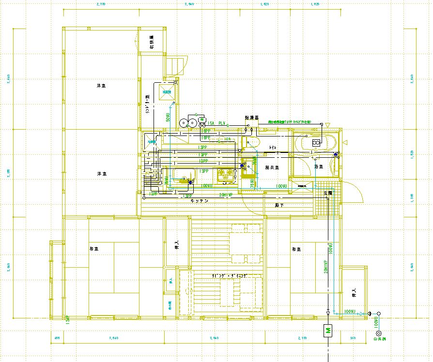 設備配管図です